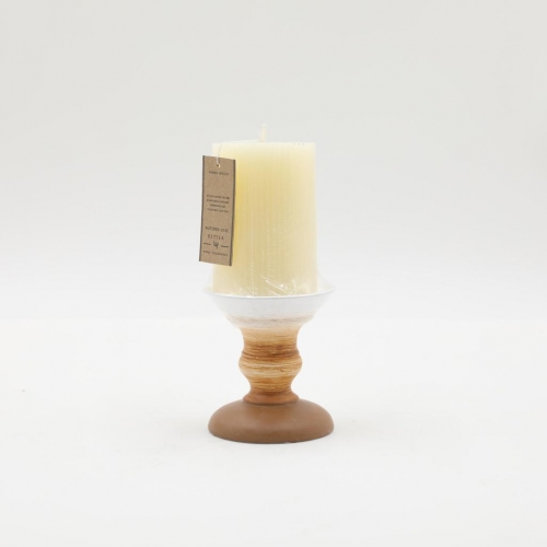 D9X9.5CMH CANDLE WITH HOLDER