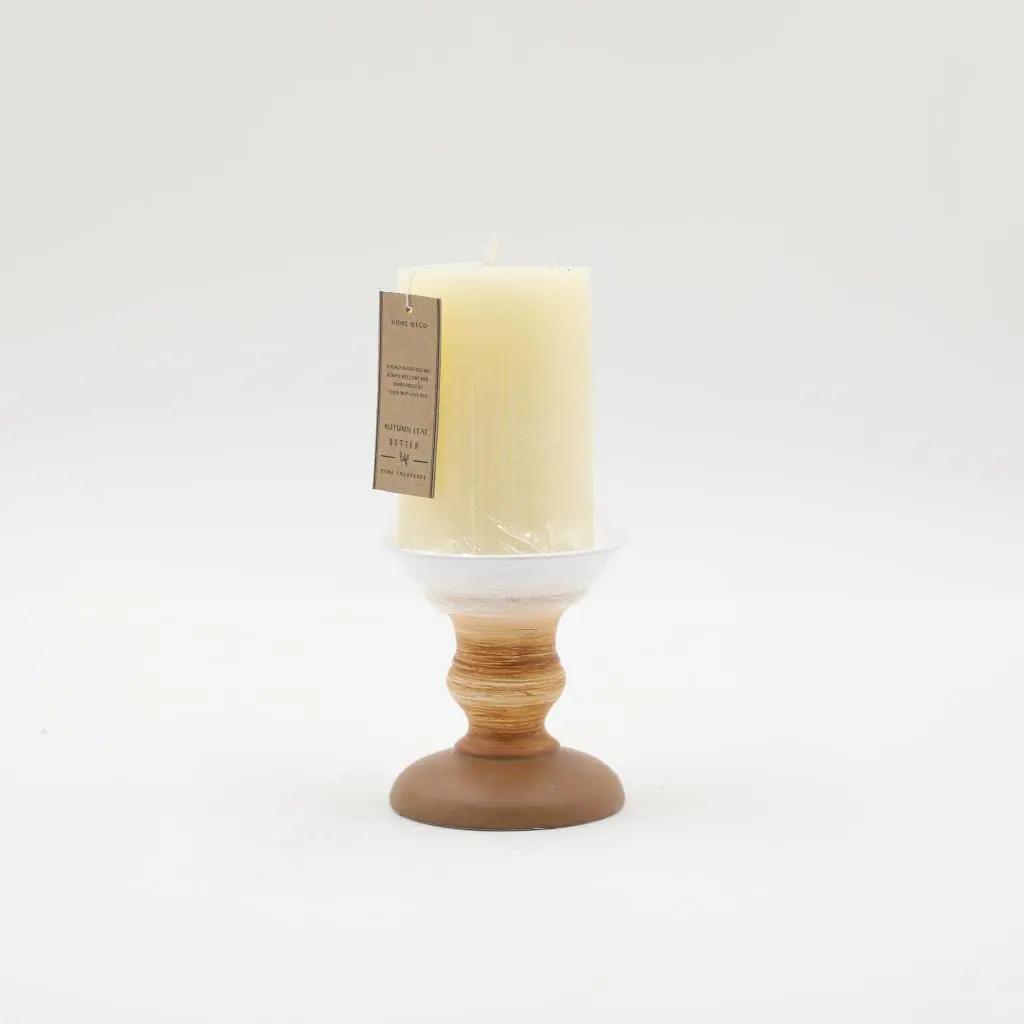 D9X9.5CMH CANDLE WITH HOLDER