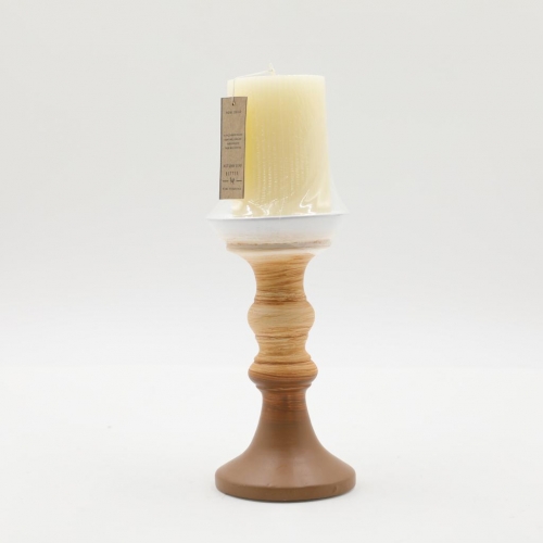 D10X19.5CMH CANDLE WITH HOLDER