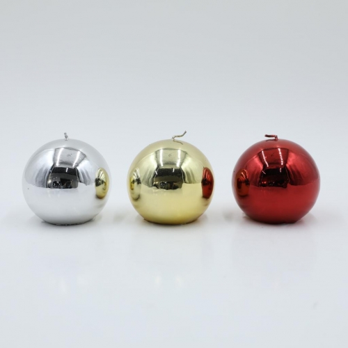 D9CMH BALL CANDLE W/ELECTROPLATING FINISH