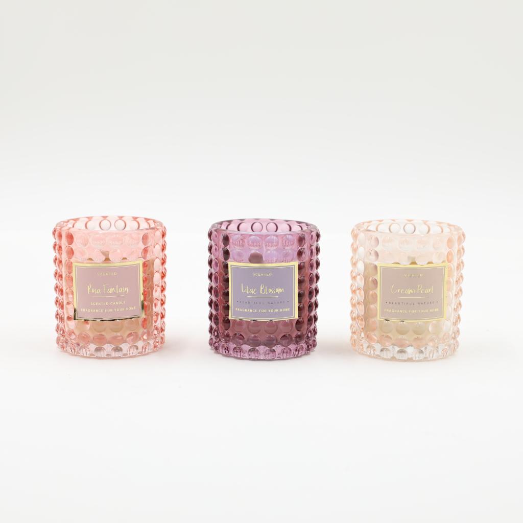 D8X9CMH DECORATED SCENTED GLASS CANDLE