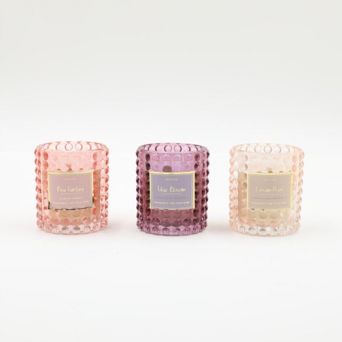 D8X9CMH DECORATED SCENTED GLASS CANDLE
