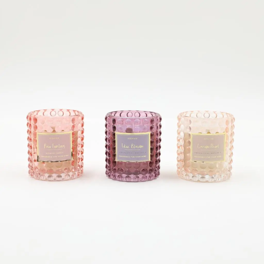 D8X9CMH DECORATED SCENTED GLASS CANDLE