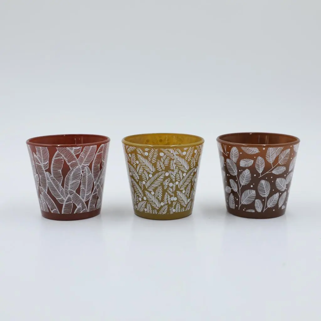 D9X8.3CM IRON GLASS GOLDER