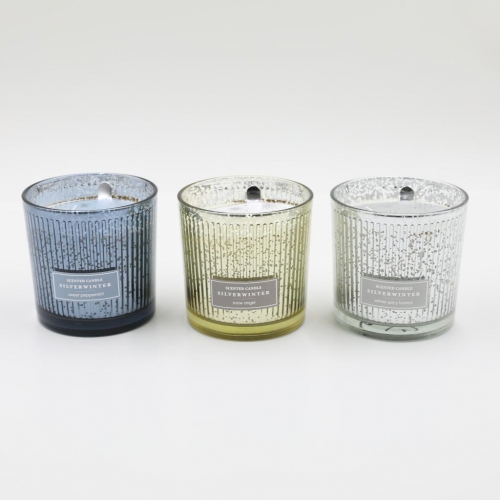 D11.8X11.7CMH DECORATED SCENTED GLASS CANDLE