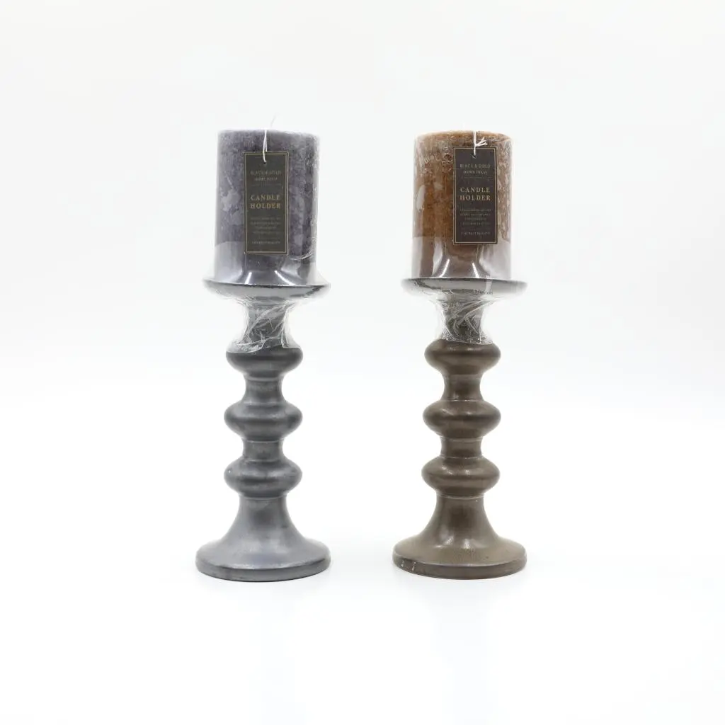 D9.5X19.5CMH CERAMIC CANDLE HOLER+D7X10CMH SCENTED PILLAR CANDLE