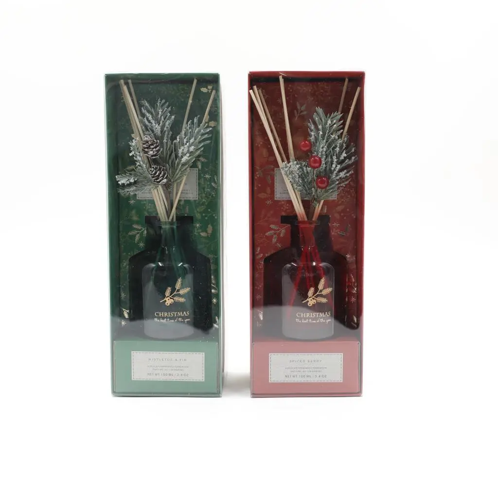 D8X11CMH DECROTED DIFFUSER GLASS+D4.8X9CMH 100ML PTE BOTTLE DIFFUSER+6PCS RATTAN+DECORATION