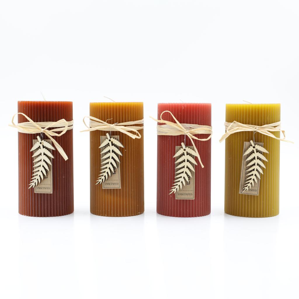 D7X14CM STRIPE PILLAR CANDLE