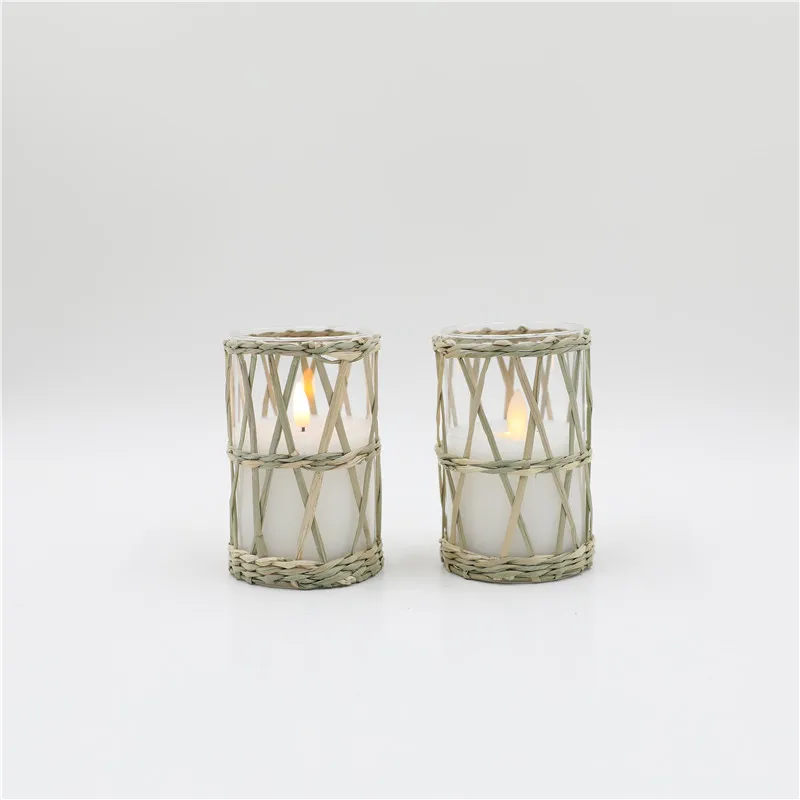 D7.5X12.5CM GLASS LED CANDLE