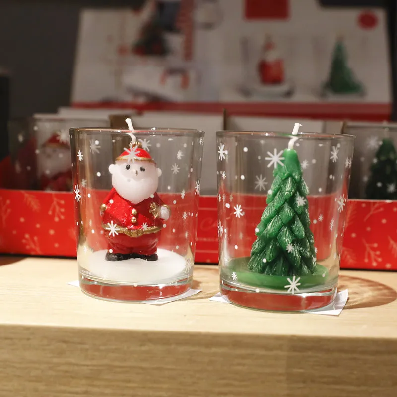 s/12 D5.5X6.5CMH XMAS SHAPED CANDLE POT