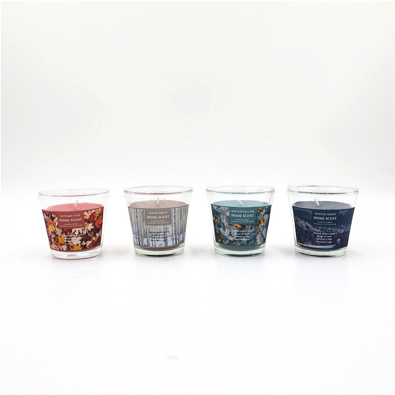D9X8.3CMH SCENTED GLASS CANDLE