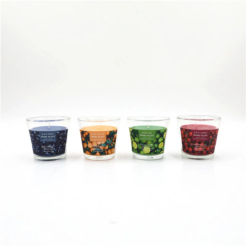 D9X8.3CMH SCENTED GLASS CANDLE