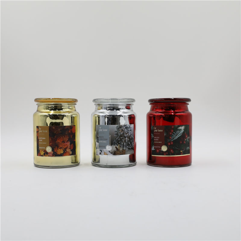 D10.2X14.5CMH SCENTED GLASS JAR CANDLE W/LID