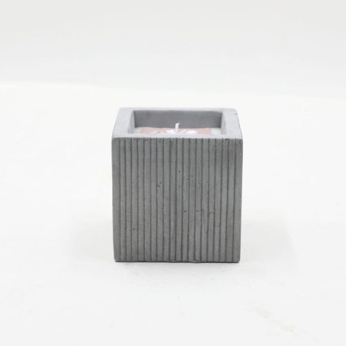10X10X10CMH SQUARE CEMENT SCENTED CANDLE