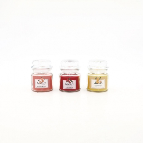 D6.2X8.3CMH SCENTED GLASS CANDLE