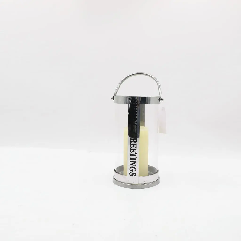 D13.3X24cm/31cmh stainless steel glass lamp
