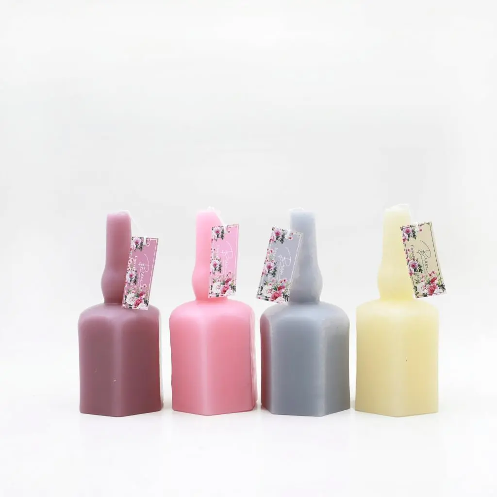 D7.1X7.8CMH HEXAGON BOTTLE SHAPED CANDLE