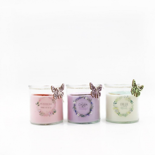 D10X10CMH GLASS COLORED CANDLE