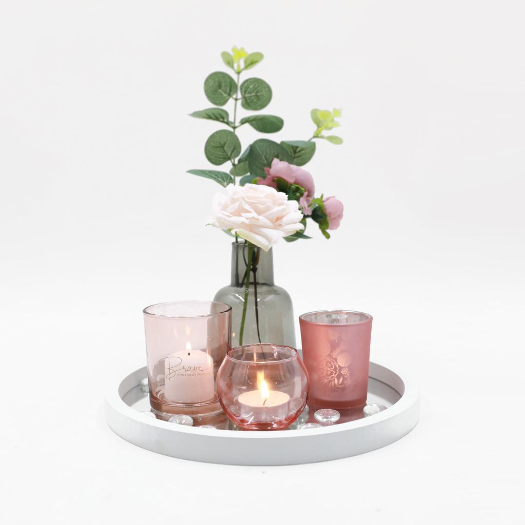 26X9.5X26CMH GLASS CANDLE GIFT SEST