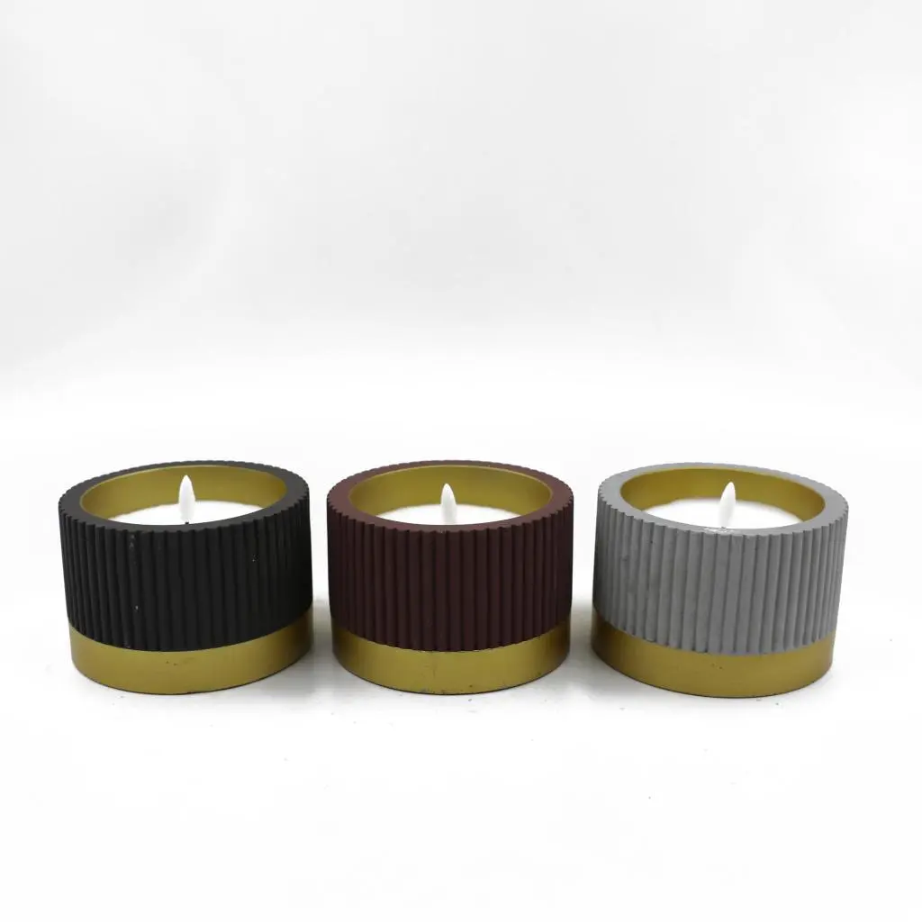 D12X8CMH ROUND CEMENT LED CANDLE