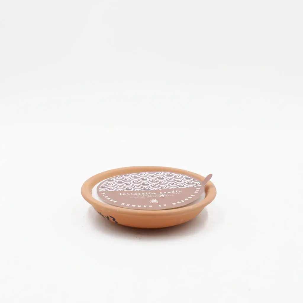 D15X3CM CLAY BOWL CITRONELLA CANDLE POT