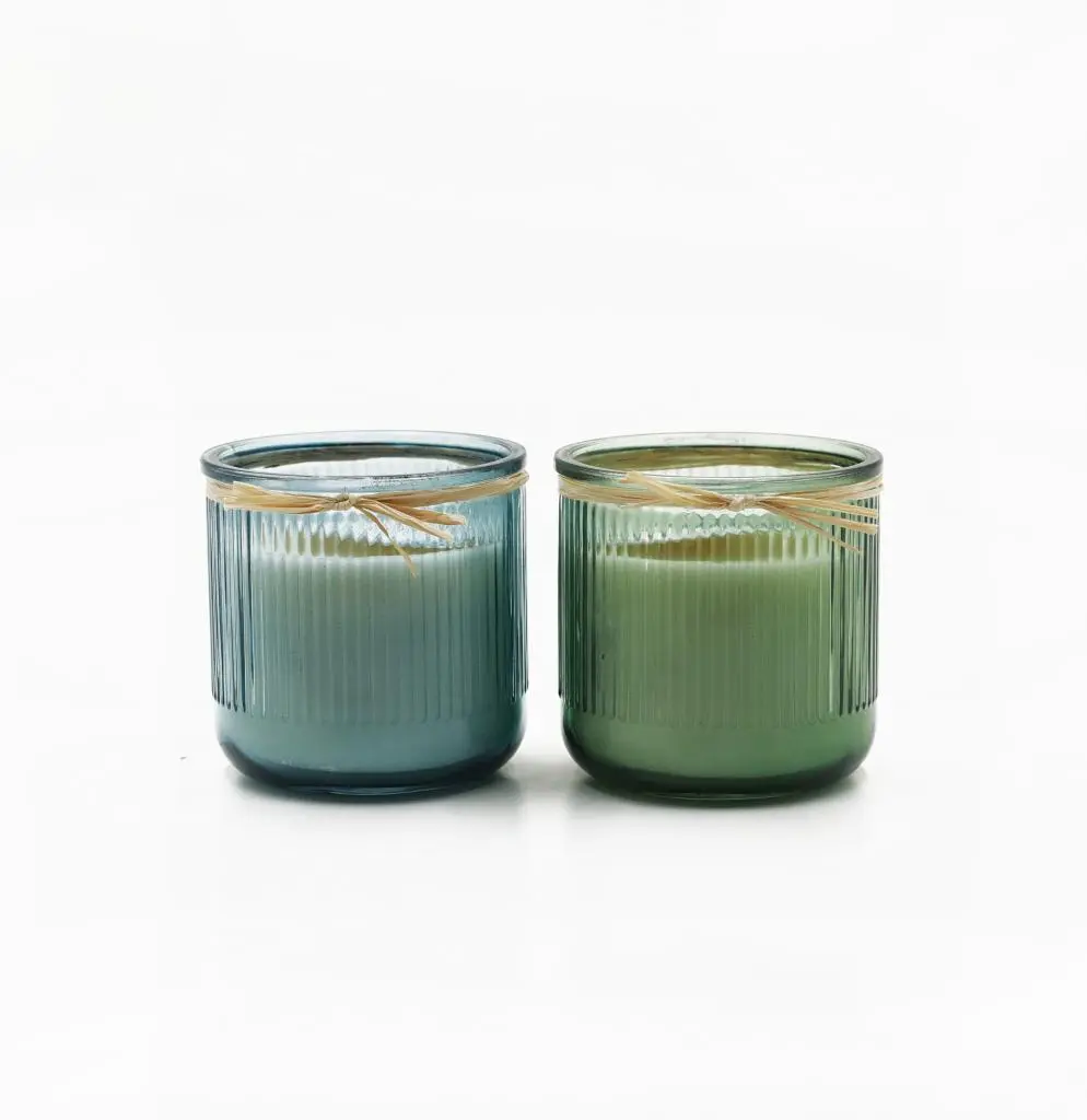 D12X12CM COLORED CITRONELLA GLASS CANDLE