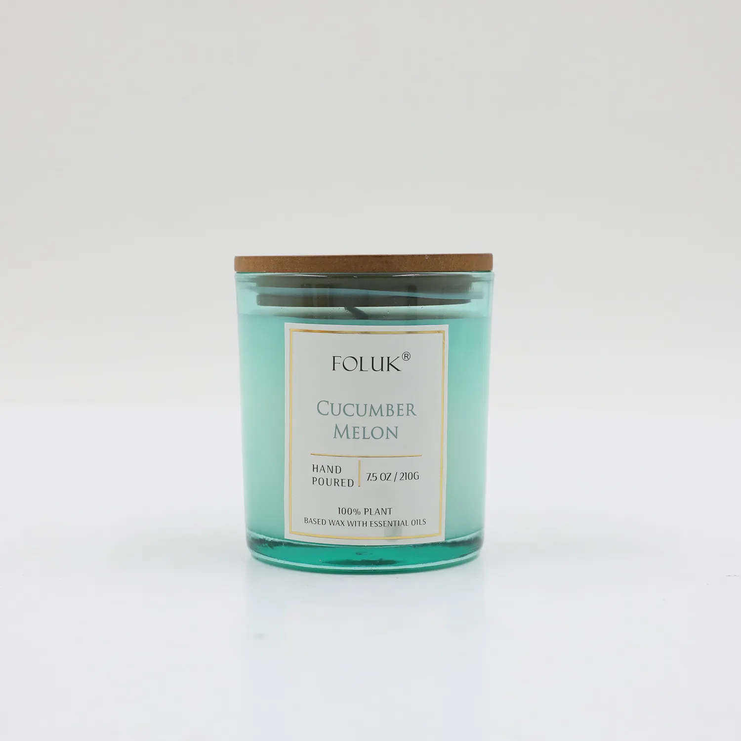 FOLUK 7.4oz Cucumber Melon Scented 1-Wick Candle