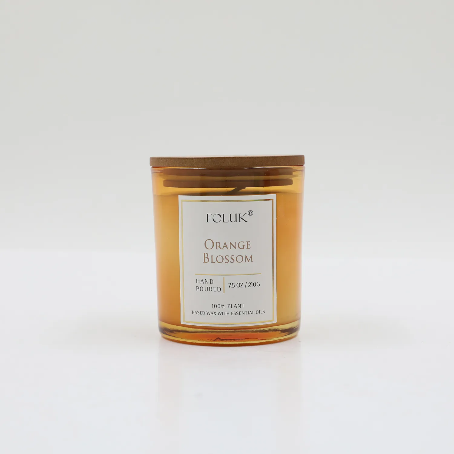 FOLUK 7.4oz Orange Blossom Scented 1-Wick Candle