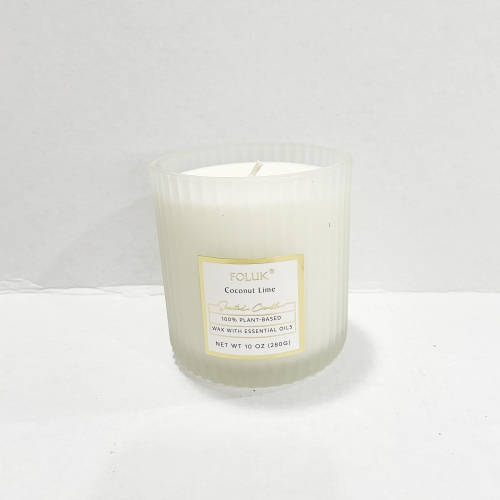FOLUK 10.6oz Coconut Lime Scented 1-Wick Candle
