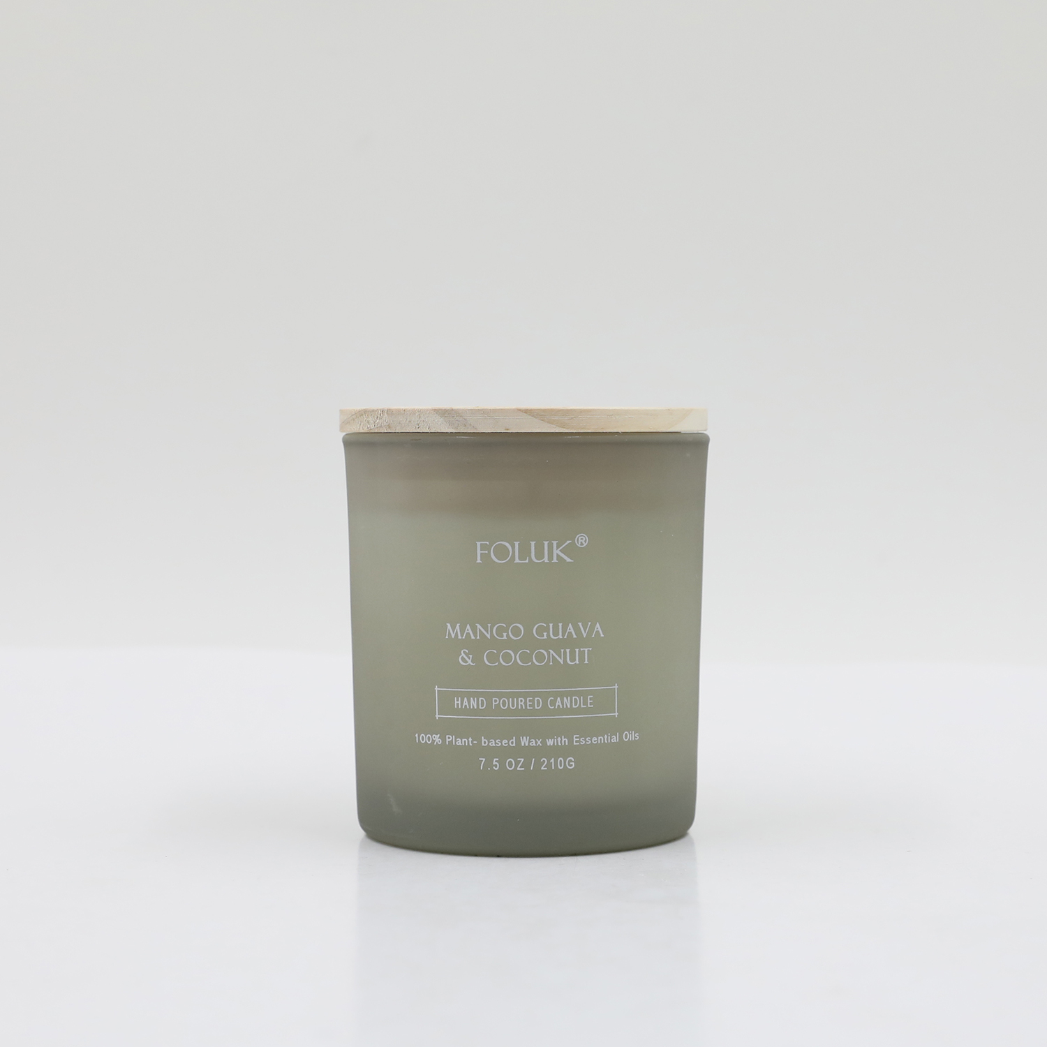 FOLUK 7.4oz Mango, Guava&Coconut Scented 1-Wick Candle