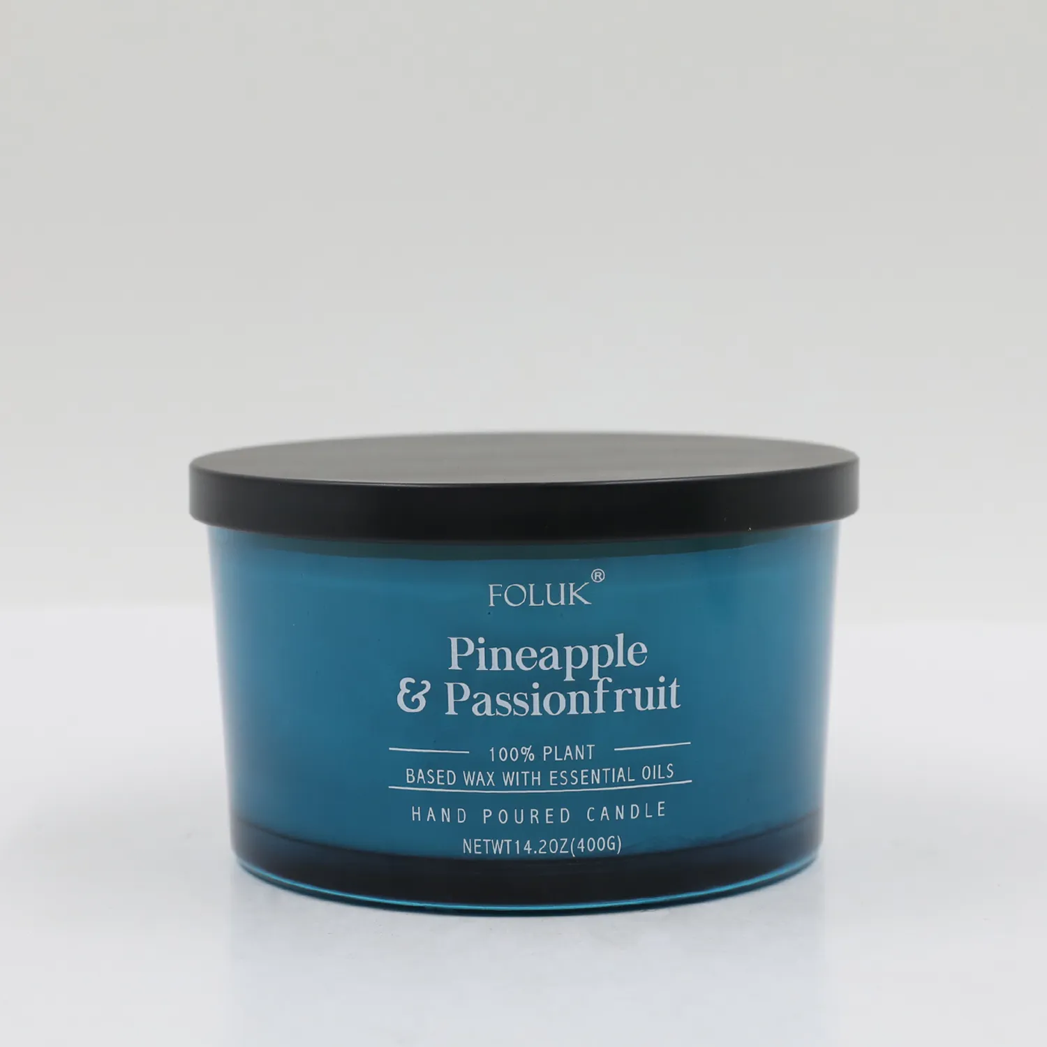 FOLUK 18.3oz Pineapple Passionfruit Scented 3-Wick Candle