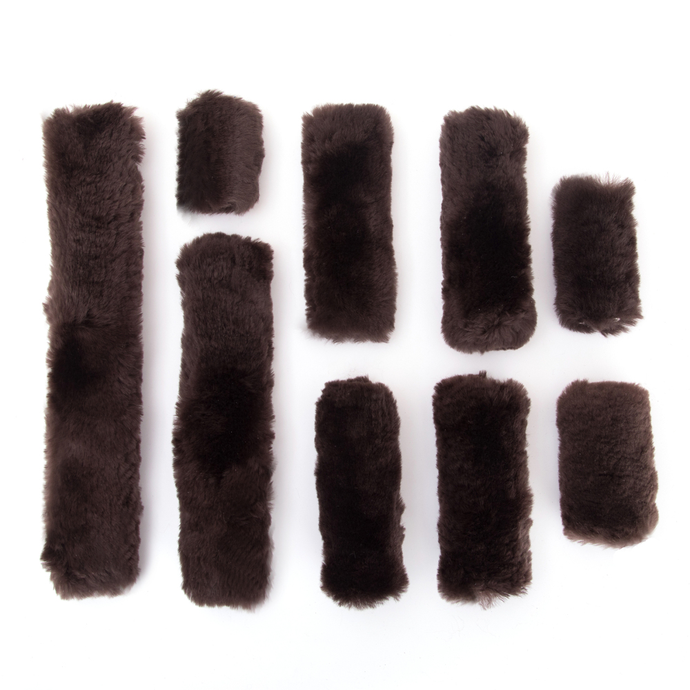 Full sheepskin Horse bridle 9 sets sheepskin roll accessories equestrian supplies