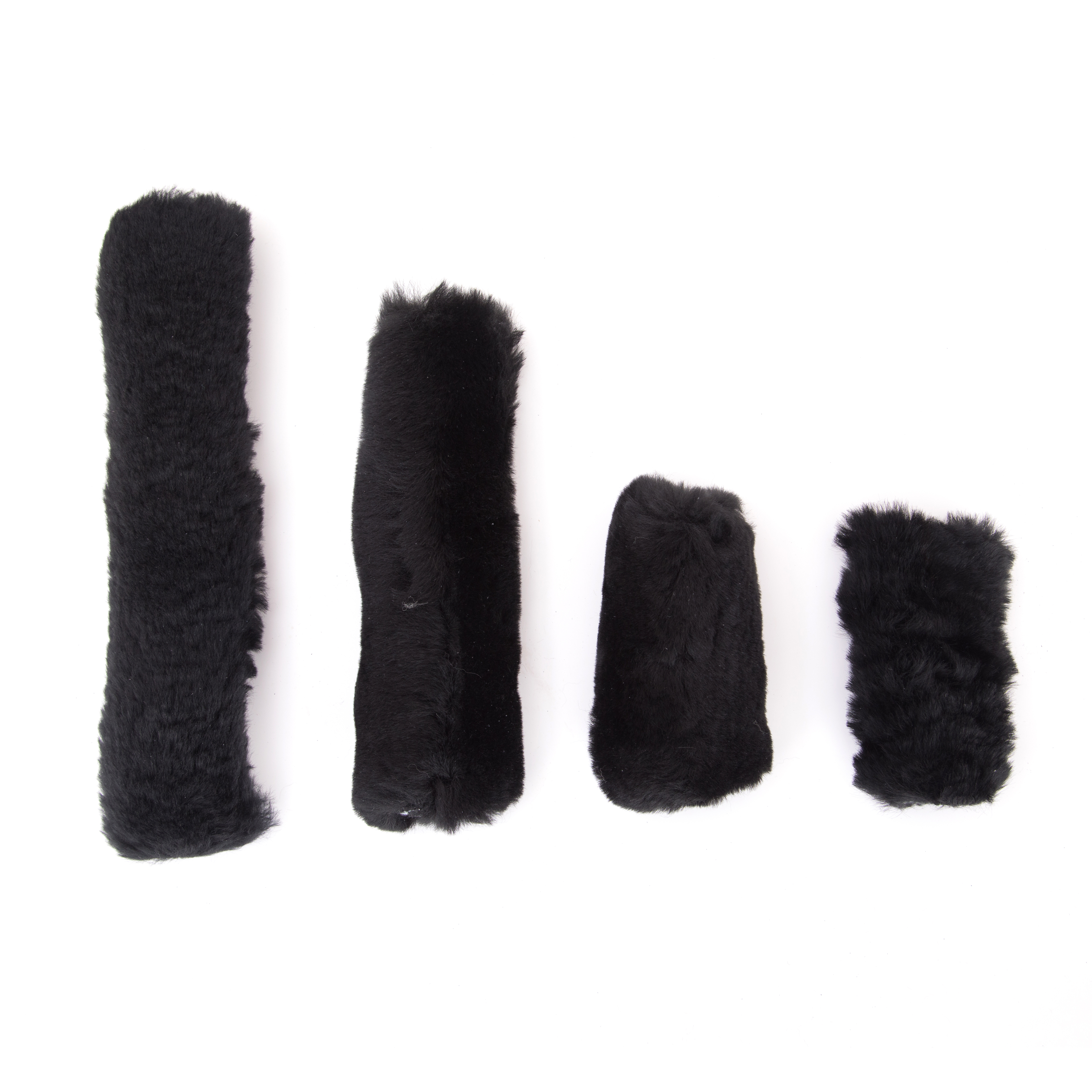 Full sheepskin Horse bridle kit 4 sets sheepskin accessories equestrian supplies