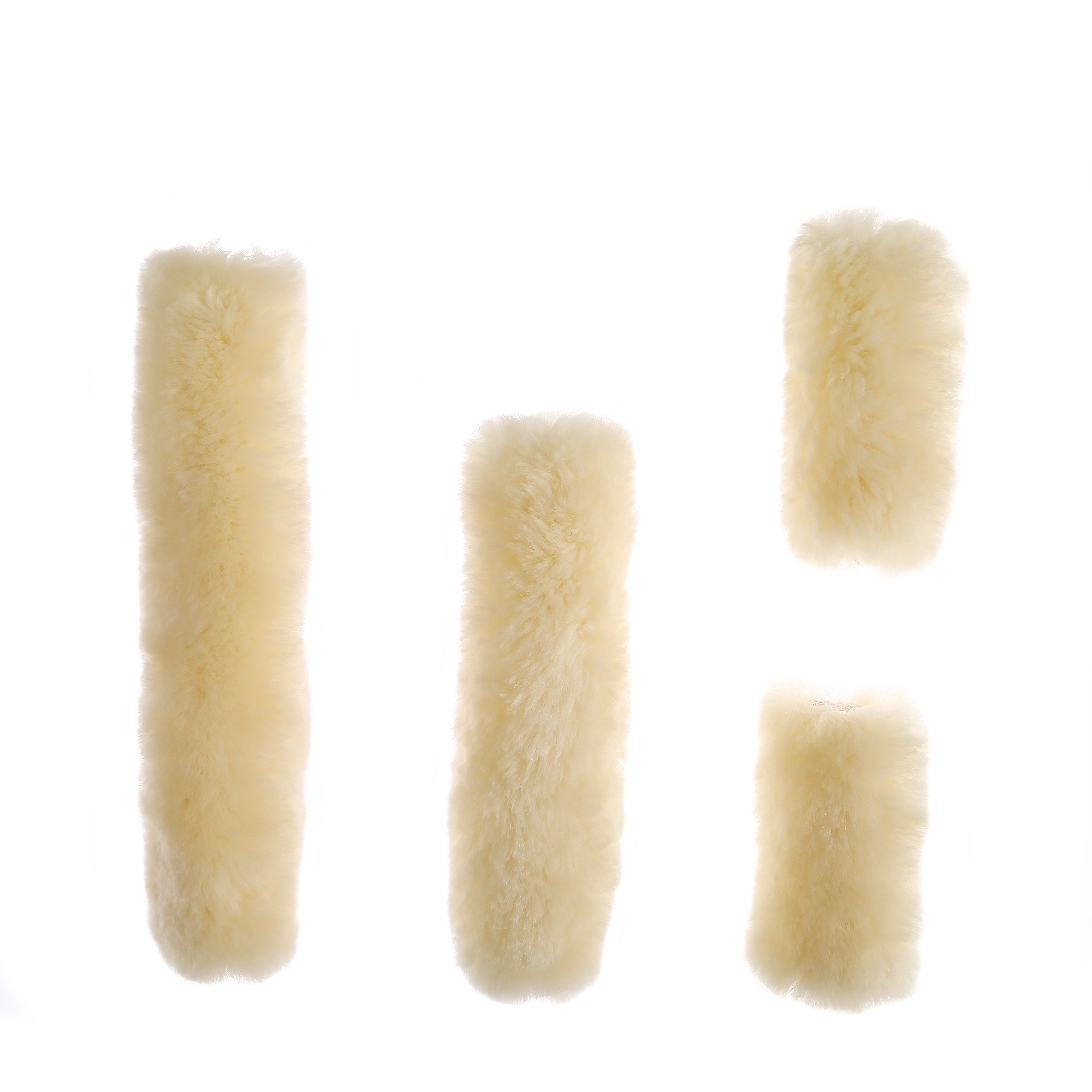 Full sheepskin Horse bridle kit 4 sets sheepskin accessories equestrian supplies