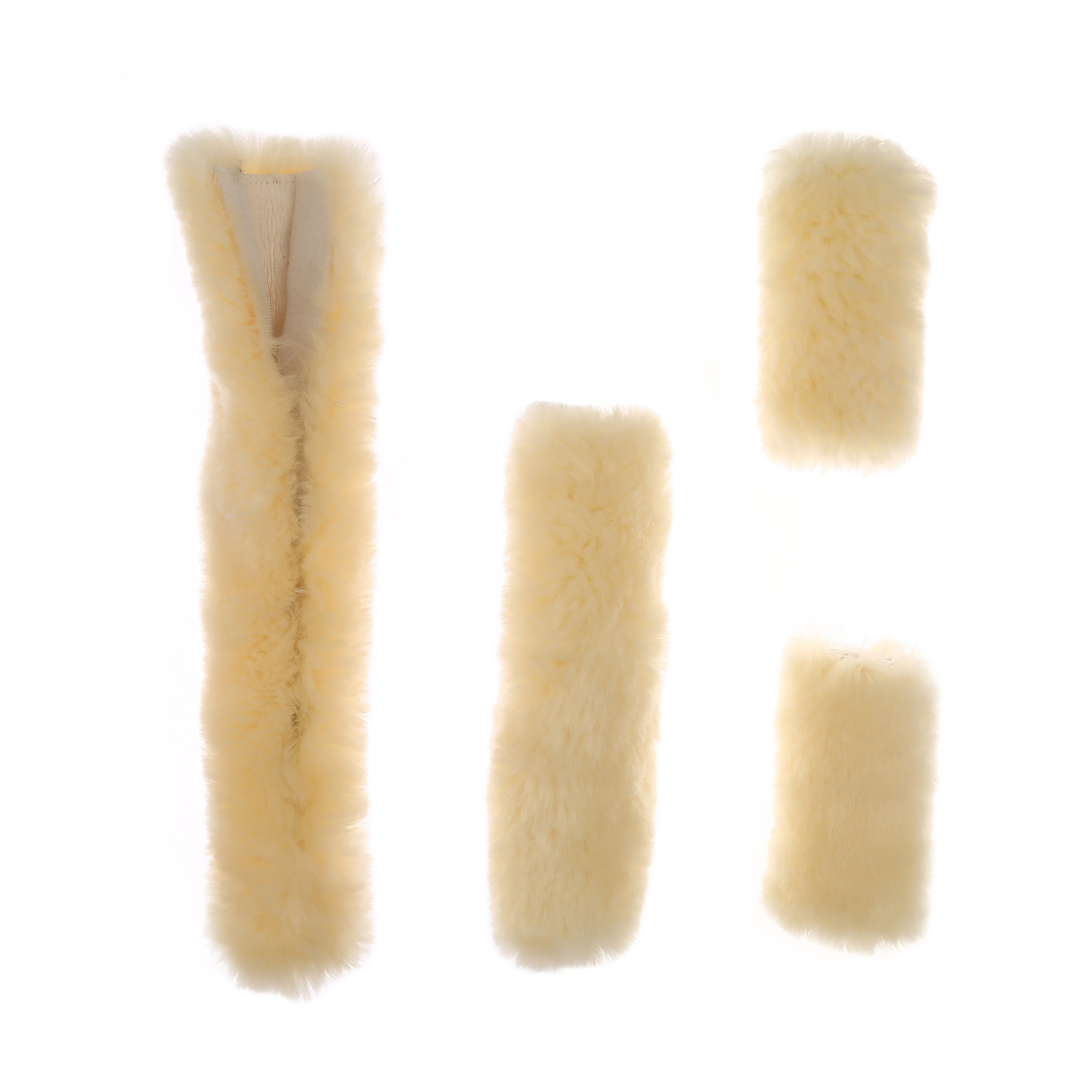 Full sheepskin Horse bridle kit 4 sets sheepskin accessories equestrian supplies