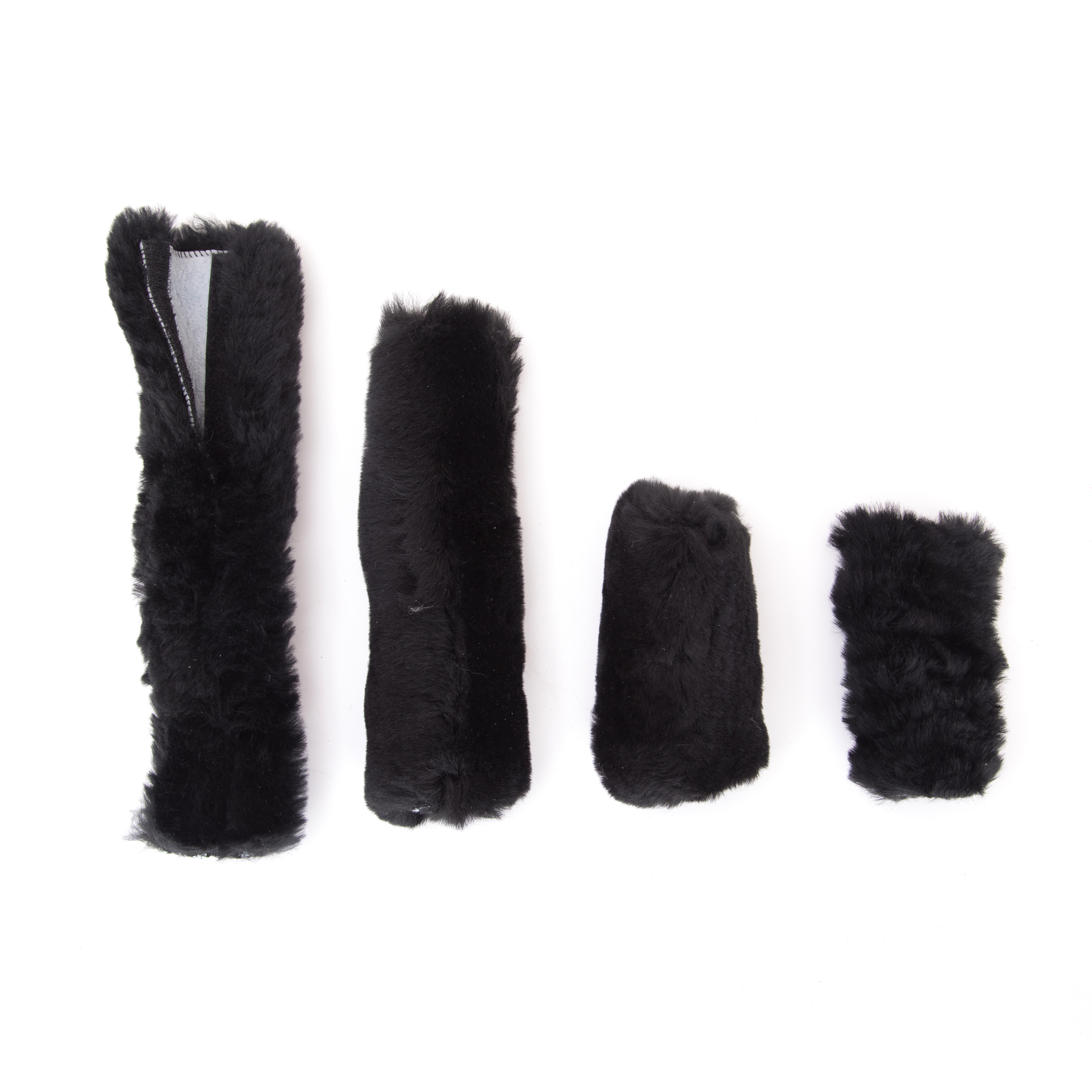 Full sheepskin Horse bridle kit 4 sets sheepskin accessories equestrian supplies