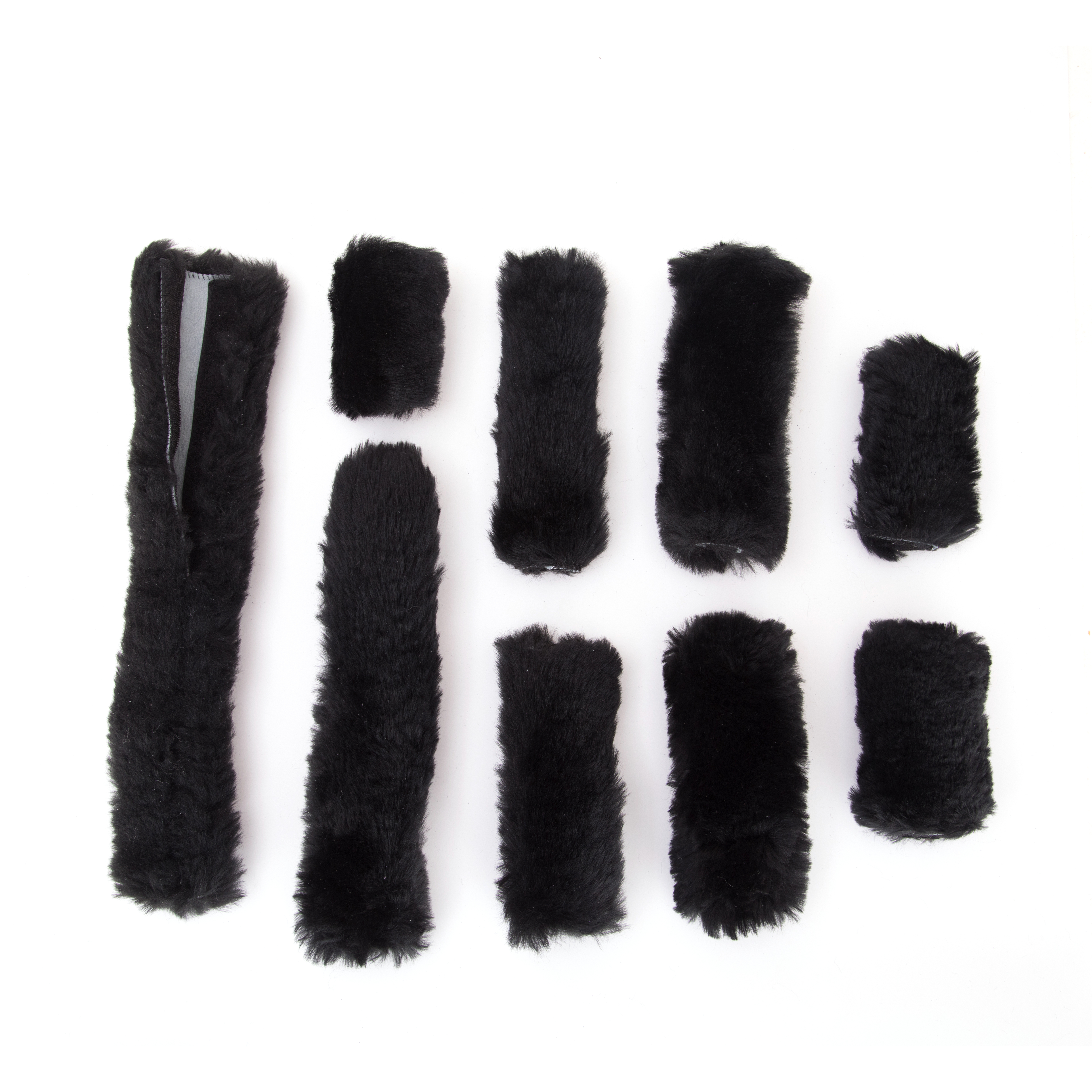 Full sheepskin Horse bridle 9 sets sheepskin roll accessories equestrian supplies