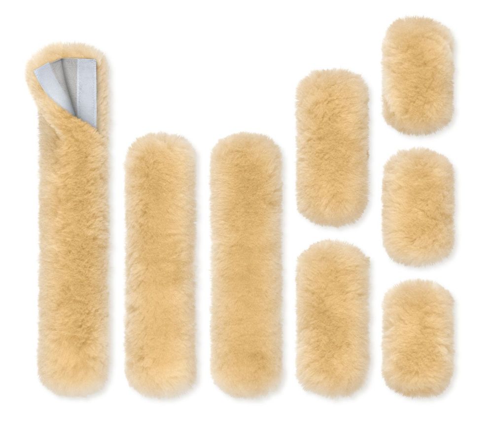 Full sheepskin Horse bridle 9 sets sheepskin roll accessories equestrian supplies