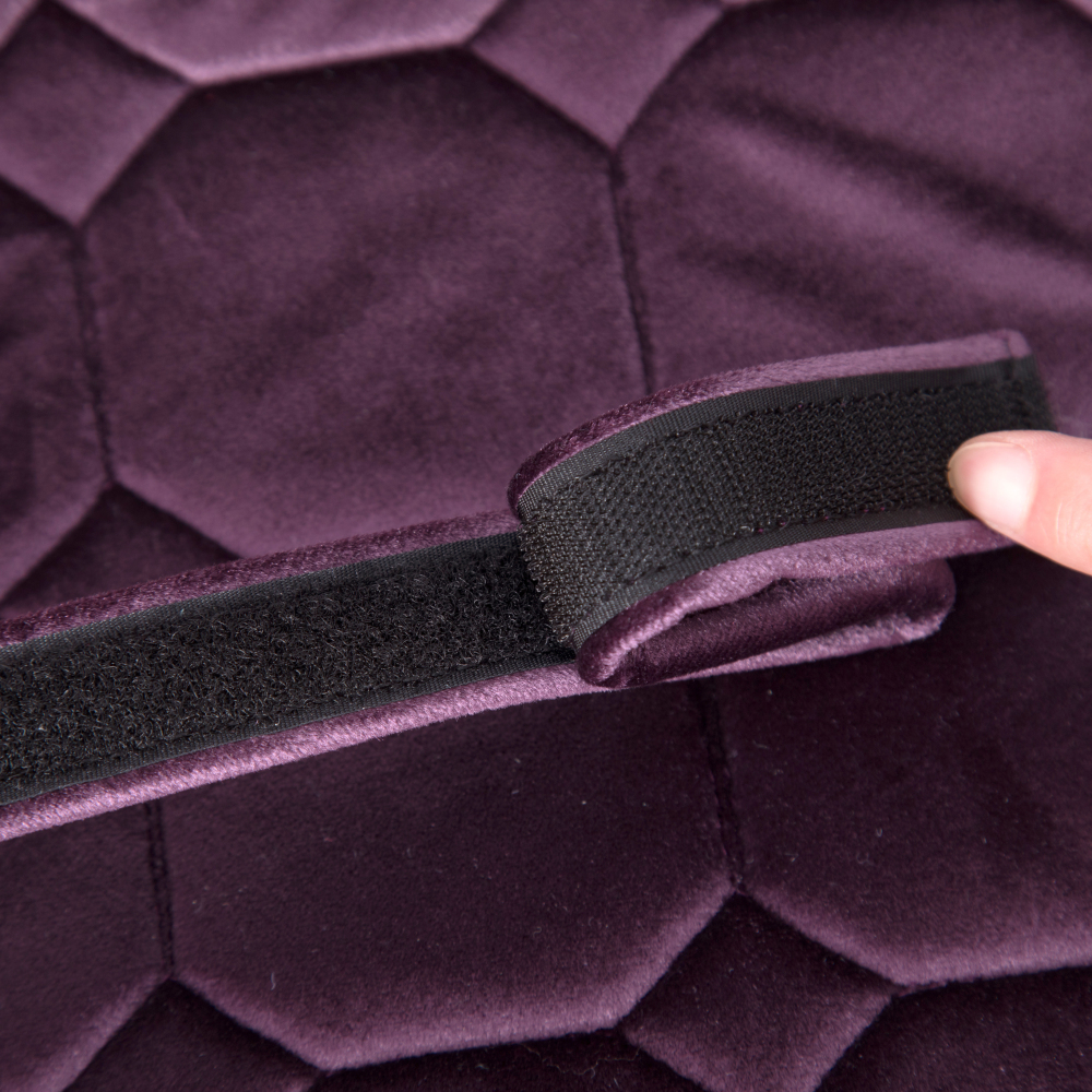Velvet fabric quilting saddle pads comfortable and breathable skin-friendly horse equestrian factory supplies