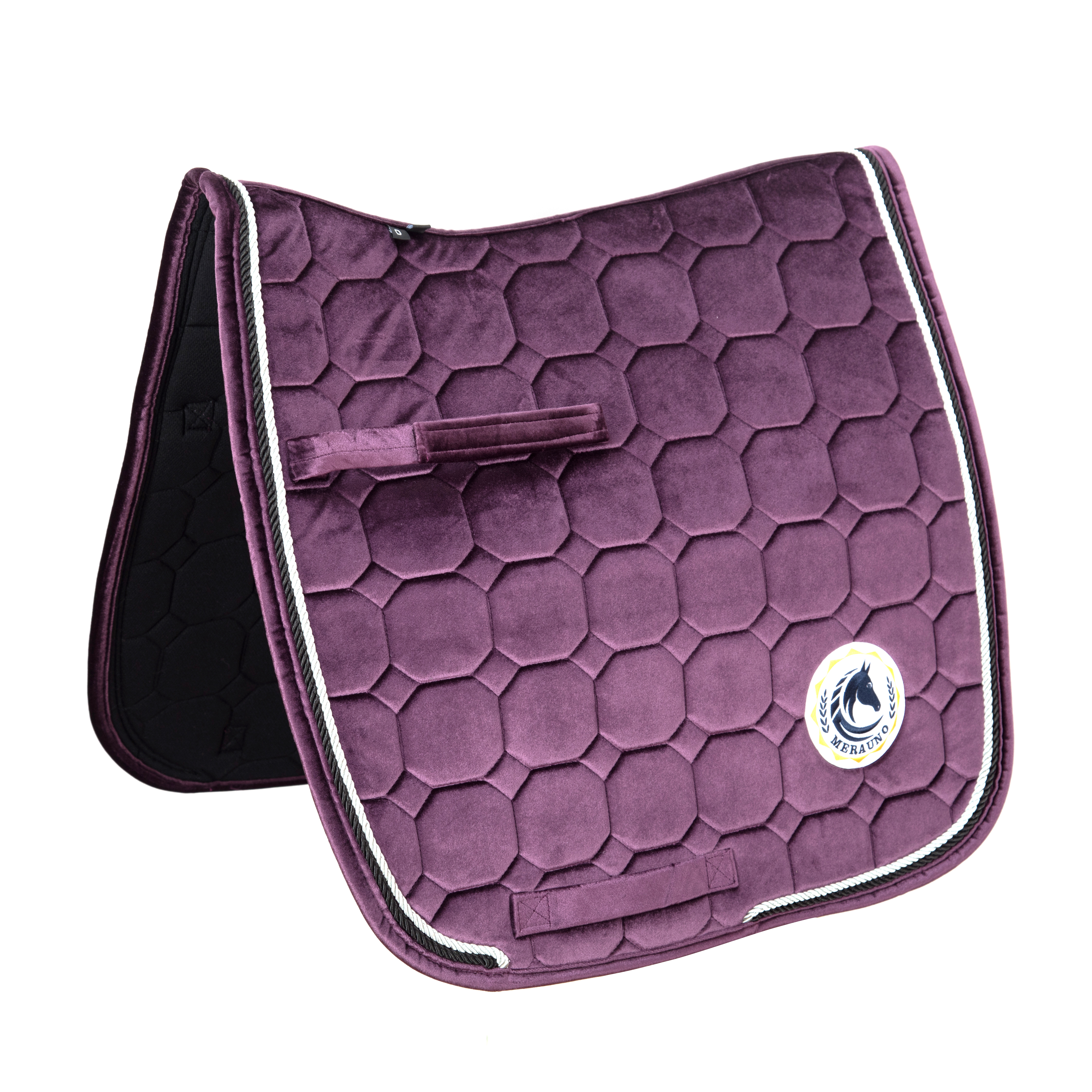 Velvet fabric quilting saddle pads comfortable and breathable skin-friendly horse equestrian factory supplies