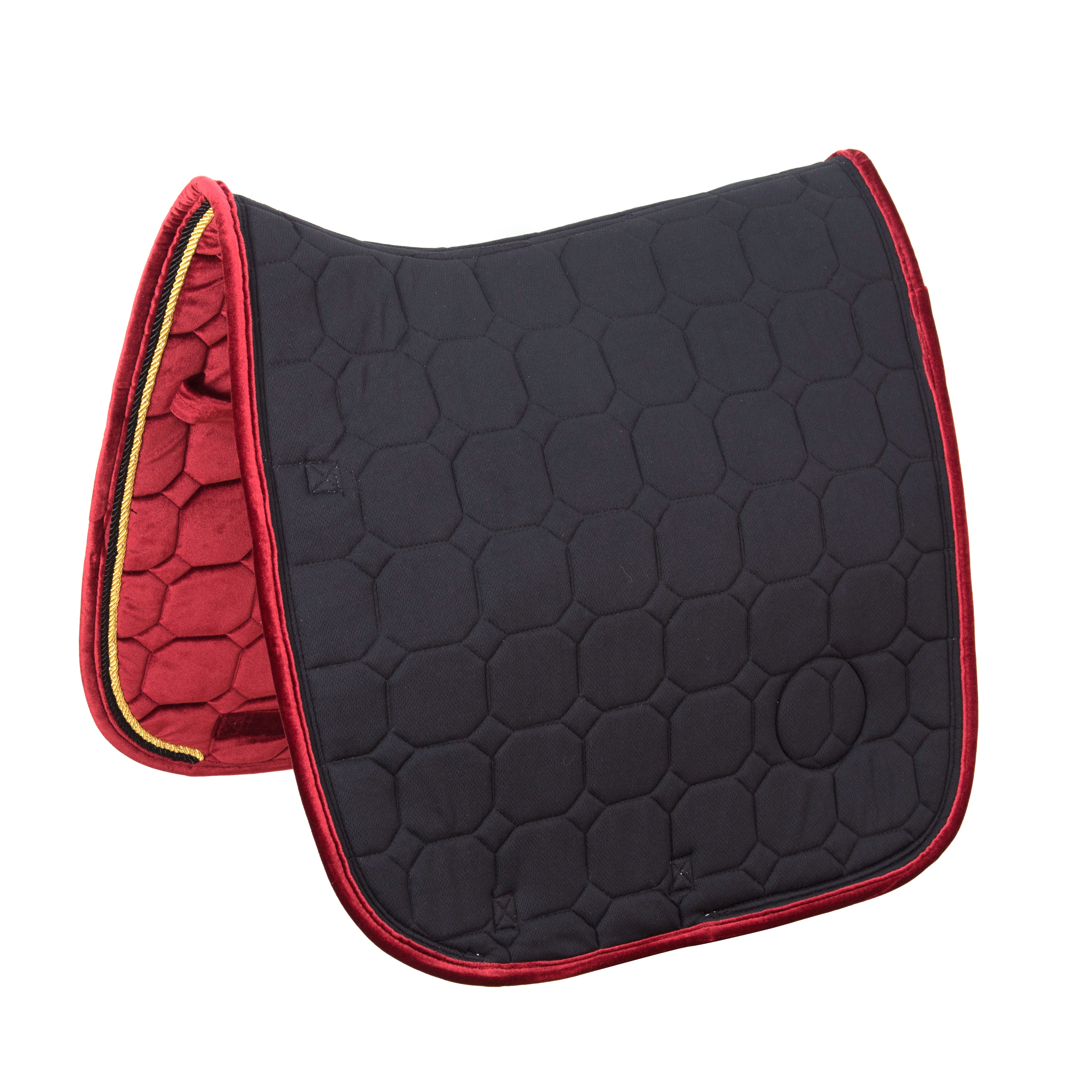 Velvet fabric quilting saddle pads comfortable and breathable skin-friendly horse equestrian factory supplies