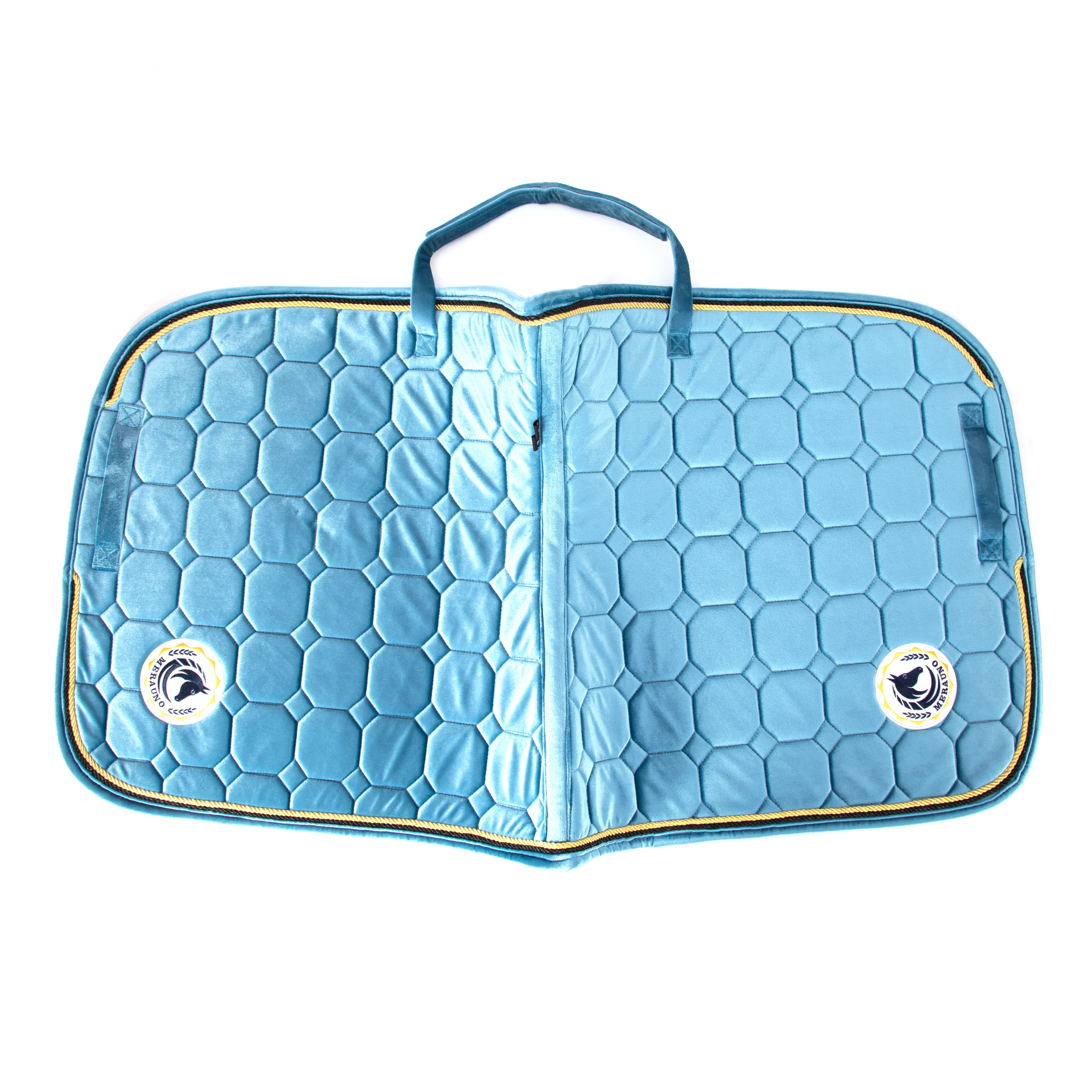 Velvet fabric quilting saddle pads comfortable and breathable skin-friendly horse equestrian factory supplies