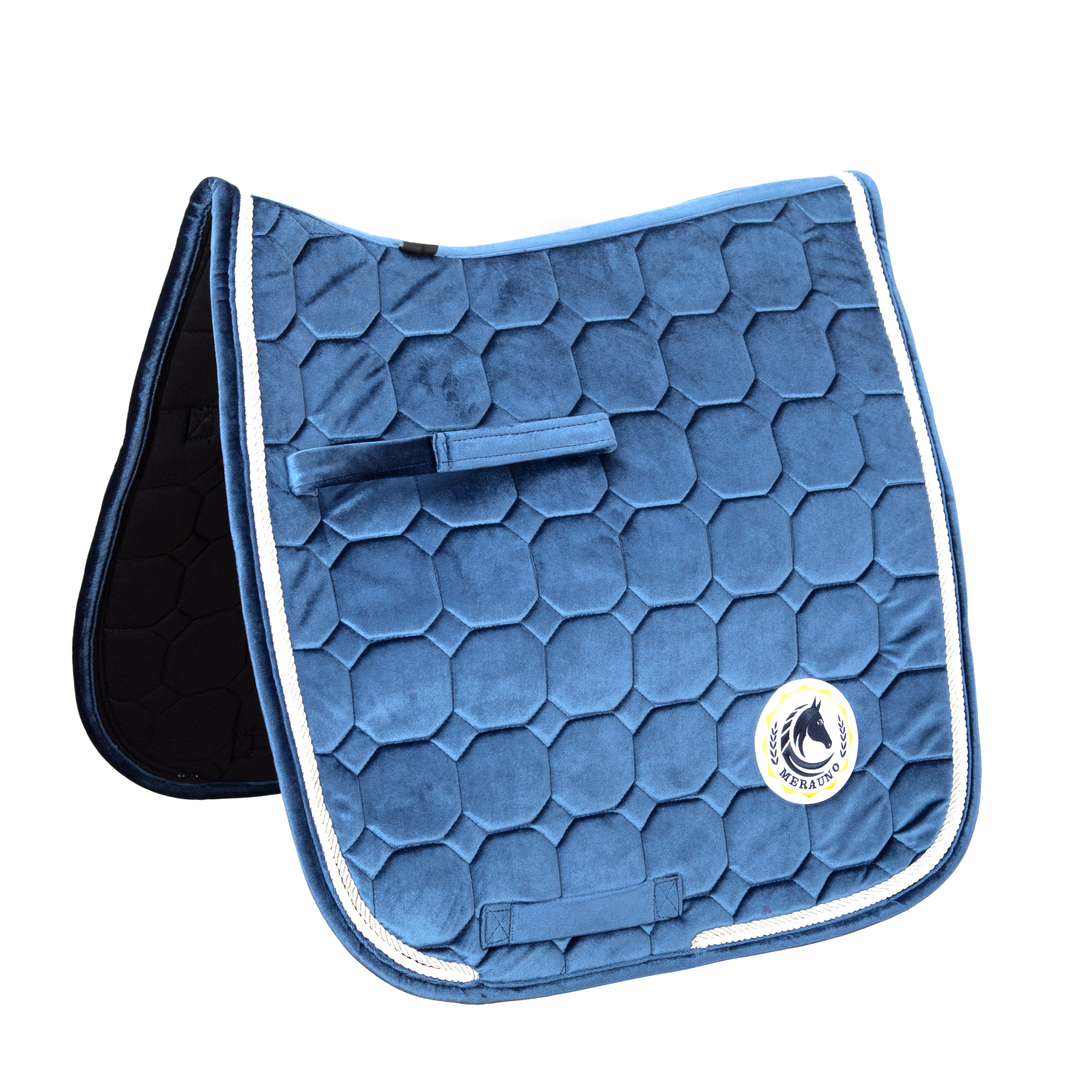 Velvet fabric quilting saddle pads comfortable and breathable skin-friendly horse equestrian factory supplies