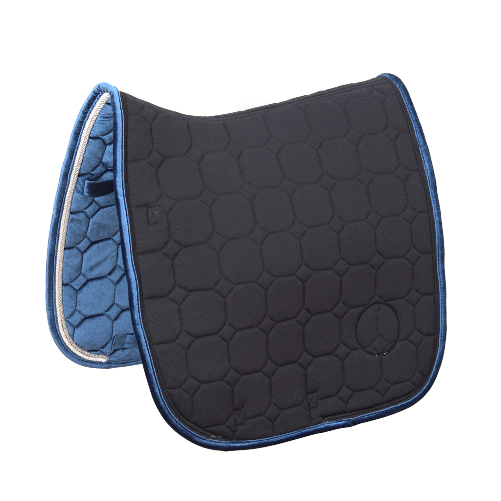 Velvet fabric quilting saddle pads comfortable and breathable skin-friendly horse equestrian factory supplies