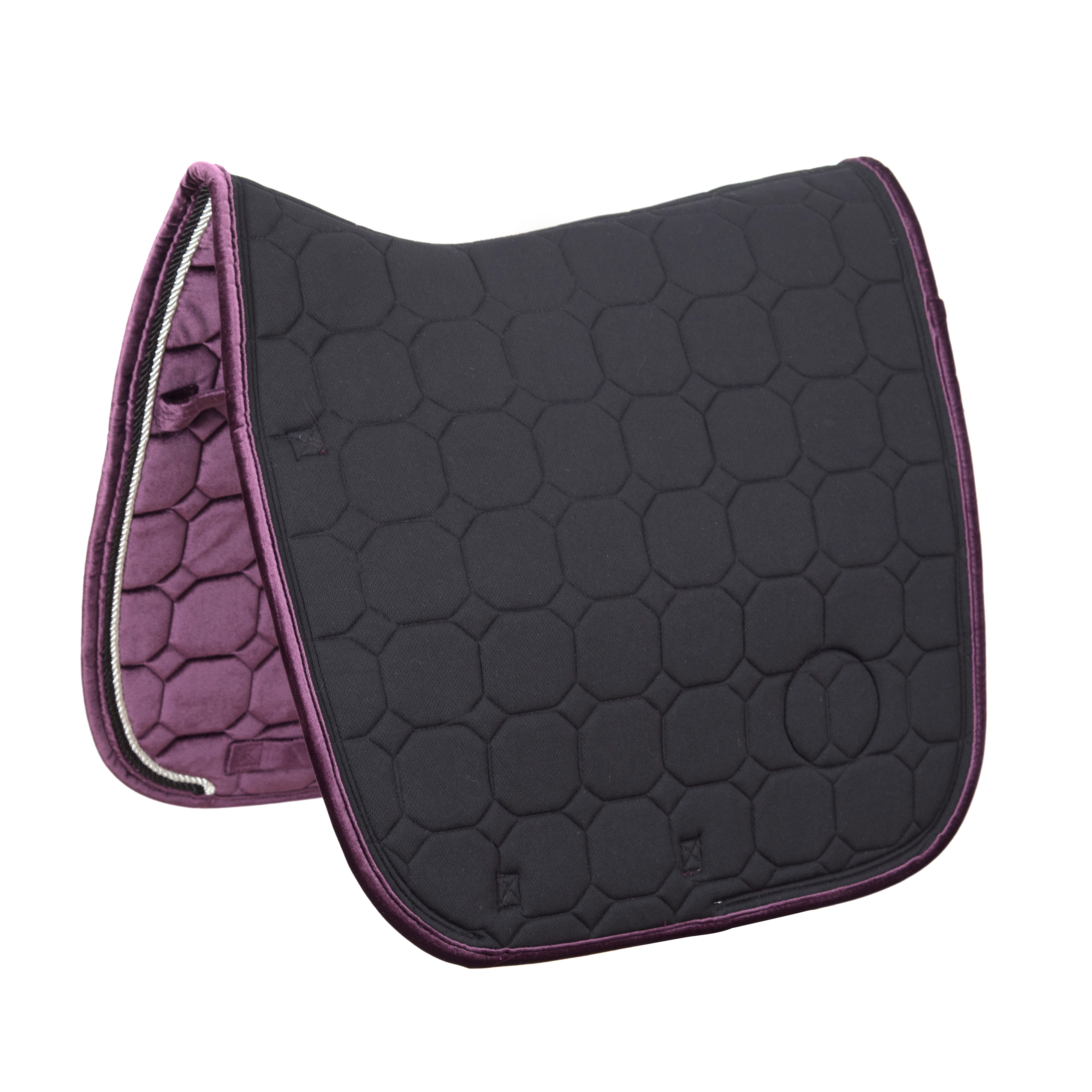 Velvet fabric quilting saddle pads comfortable and breathable skin-friendly horse equestrian factory supplies