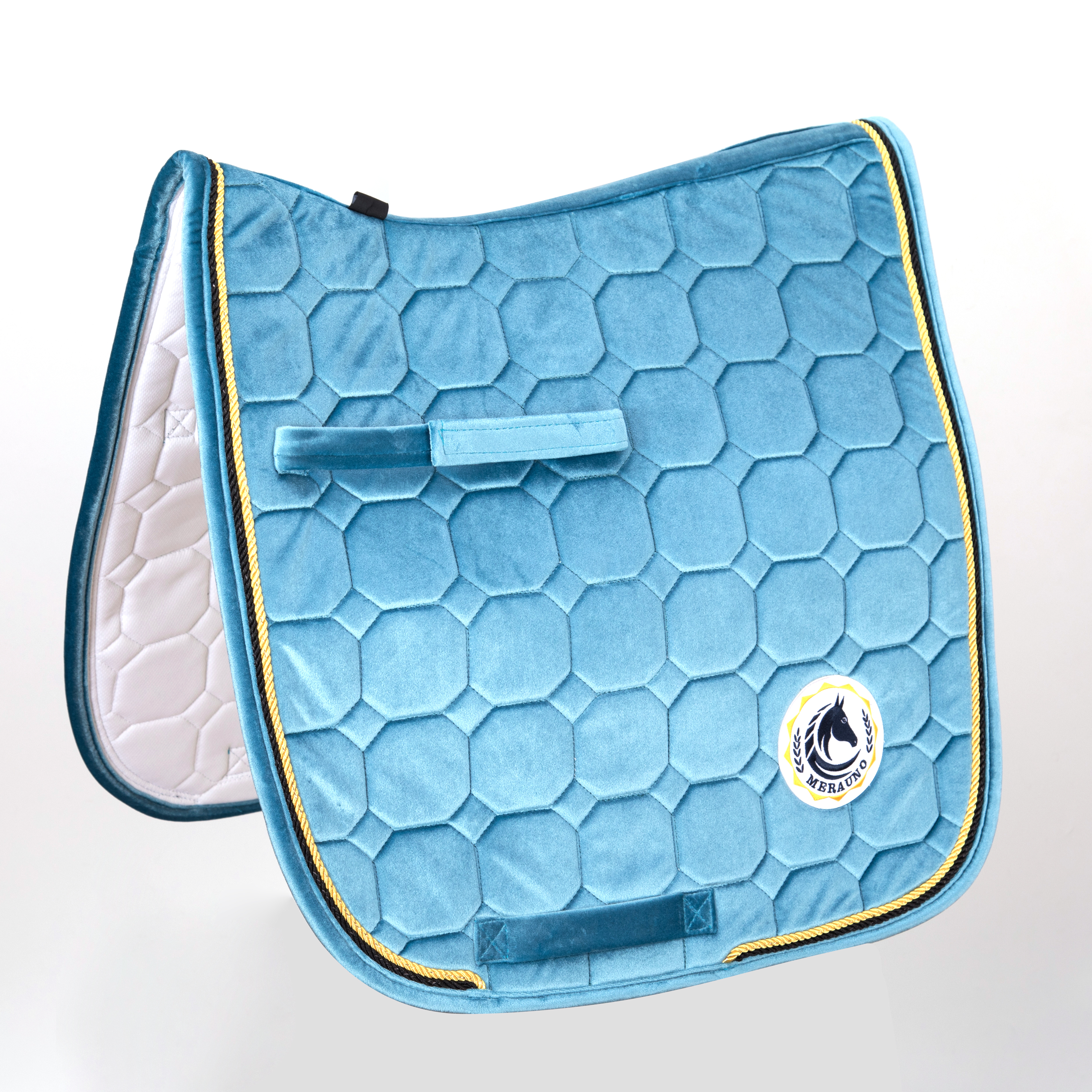 Velvet fabric quilting saddle pads comfortable and breathable skin-friendly horse equestrian factory supplies