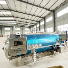 Hot water spray type retort sterilizer