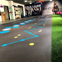 customized rubber gym flooring with painting