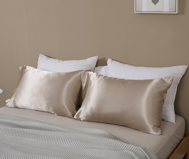 Satin Pillowcase for Hair and Skin Silk Like 2Pack Pillow Covers