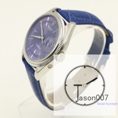 ROLEX Cellini Date Blue Dial 39MM Automatic Movement Blue Leather Strap Mens Watch AYZ12602031890